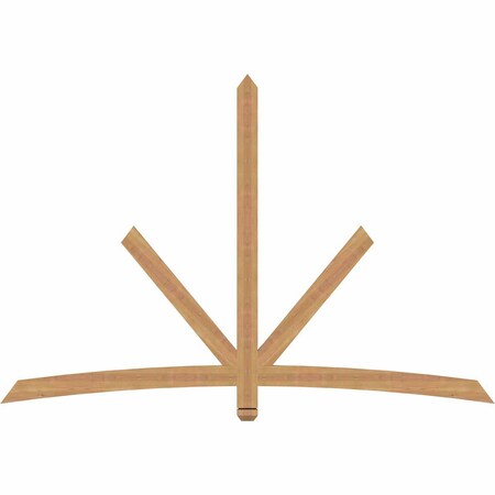 Ekena Millwork Alberta Smooth Timber Gable Bracket, Western Red Cedar, 84"W x 56"H x 1 1/2"D x 3 1/2"F, 16/12 Pitch GBW084X56X0204ALB00SWR